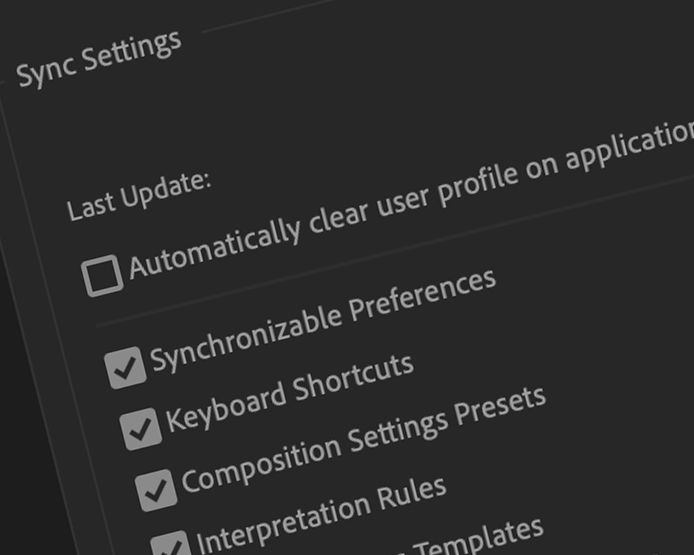 Workflow Efficiency with After Effects Sync Settings