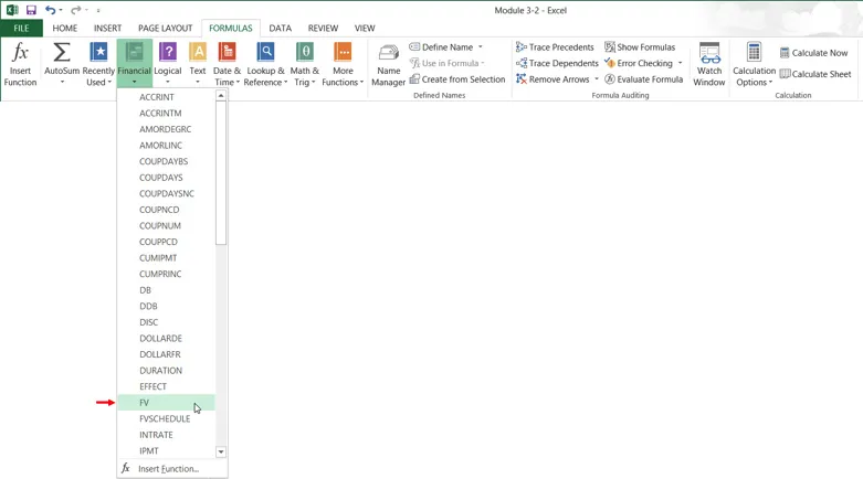 Using FV Function