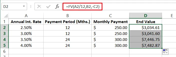 Type Function in Formula Bar