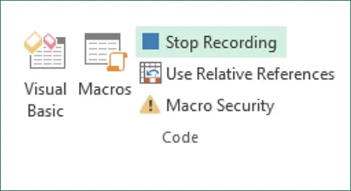 Figure 2-1: The Stop Recording button - Illuminated